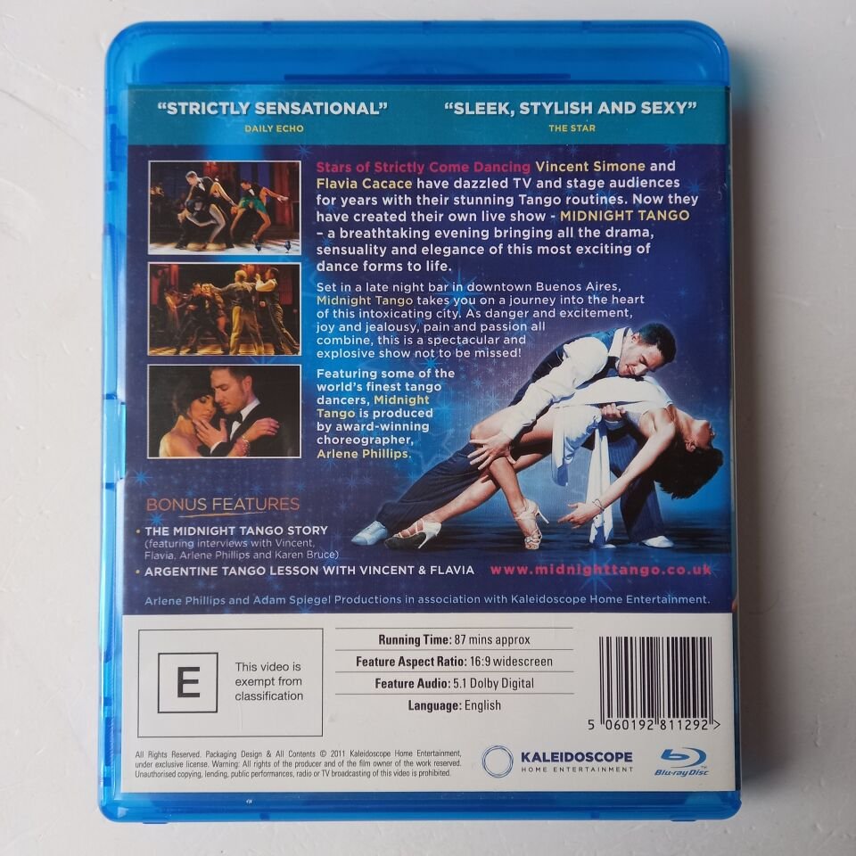 MIDNIGHT TANGO - VINCENT SIMONE - FLAVIA CACACE - BLU-RAY 2.EL
