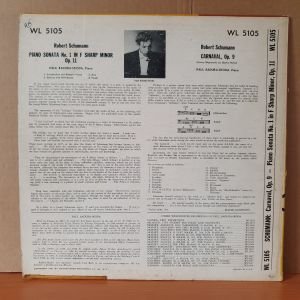 SCHUMANN: SONATA NO 1 IN F SHARP MINOR OP 11, CARNAVAL OP.9 / PAUL BADURA-SKODA (1951) - LP 2.EL PLAK