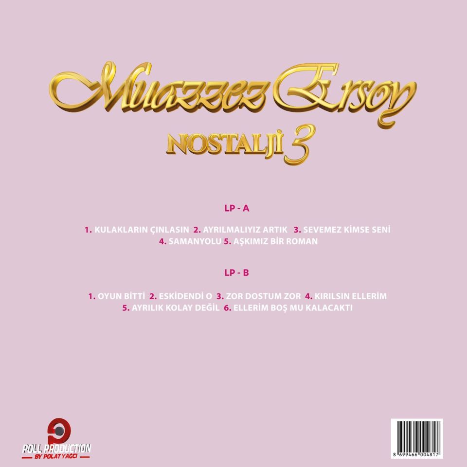 MUAZZEZ ERSOY - NOSTALJİ VOL 3 (1997) - LP 2024 BASIM SIFIR PLAK