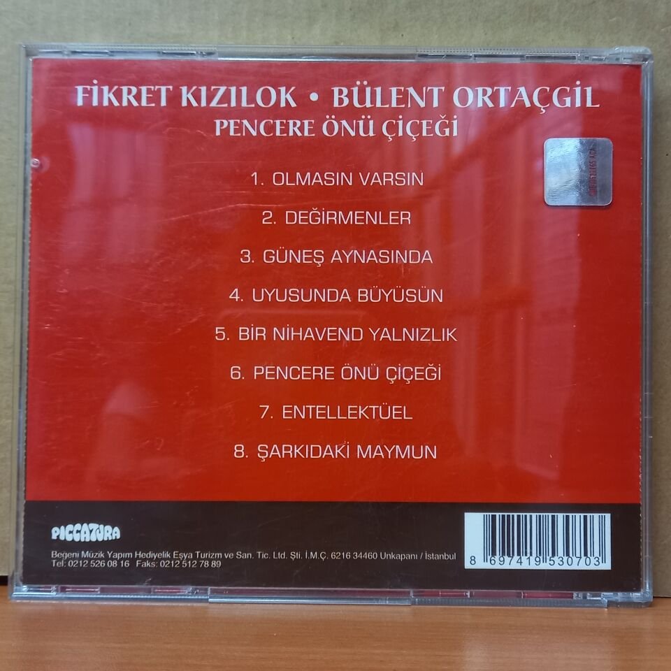 FİKRET KIZILOK, BÜLENT ORTAÇGİL - PENCERE ÖNÜ ÇİÇEĞİ - CD 2.EL