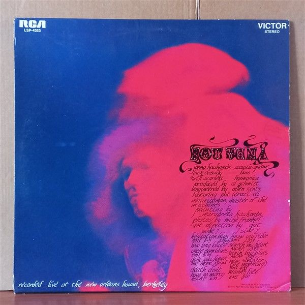 HOT TUNA – HOT TUNA (1970) - LP 2.EL PLAK