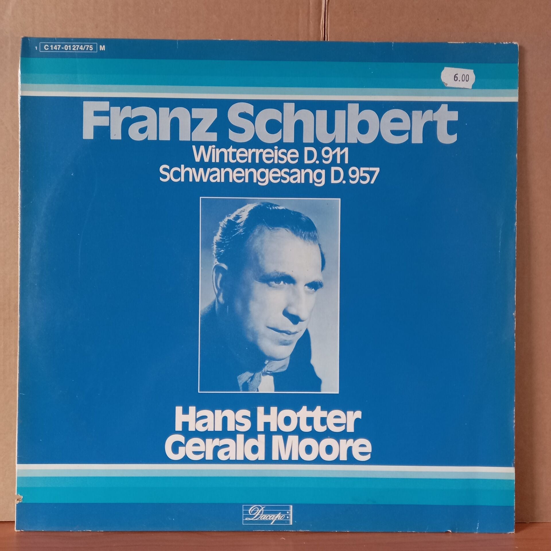 FRANZ SCHUBERT: WINTERREISE D. 911, SCHWANENGESANG D. 957 / HANS HOTTER - GERALD MOORE - 2LP 2.EL PLAK