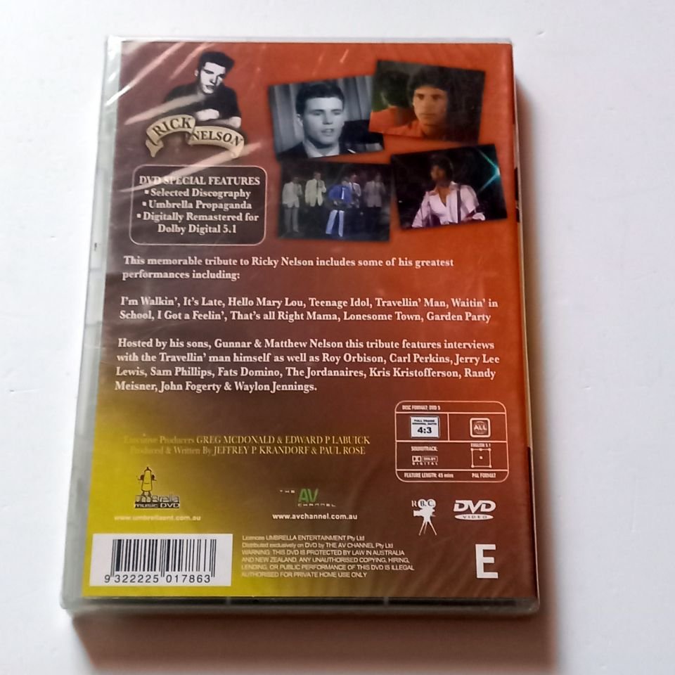 A TRIBUTE TO RICKY NELSON - ROY ORBISON, CARL PERKINS, JERRY LEE LEWIS... - DVD AMBALAJINDA SIFIR