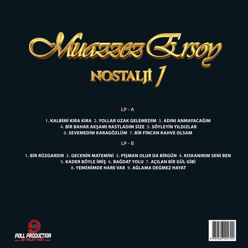 MUAZZEZ ERSOY - NOSTALJİ VOL 1 (1995) - LP 2024 BASIM SIFIR PLAK