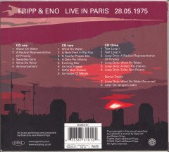 ROBERT FRIPP & BRIAN ENO - LIVE IN PARIS 28.05.1975 - 3CD DIGIPACK 2.EL