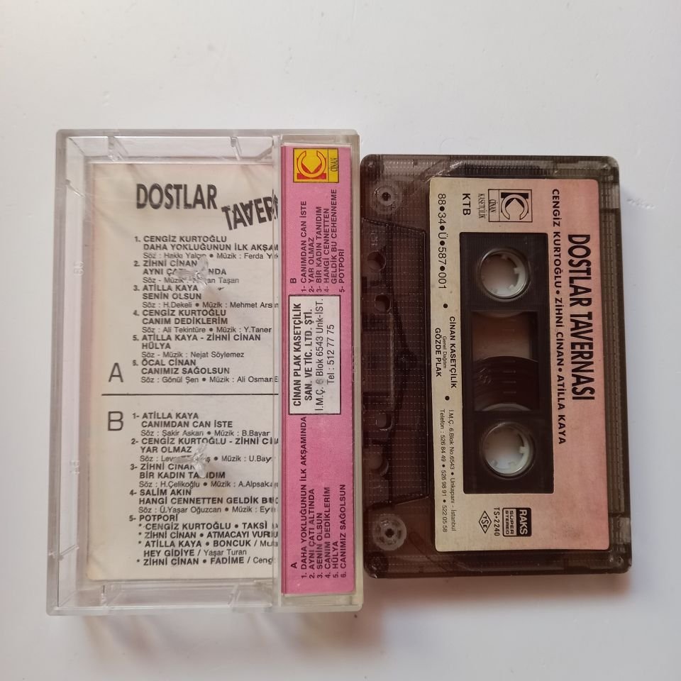 DOSTLAR TAVERNASI / CENGİZ KURTOĞLU, ZİHNİ CİNAN, ATİLLA KAYA, SALİM AKIN (1988) - KASET 2.EL