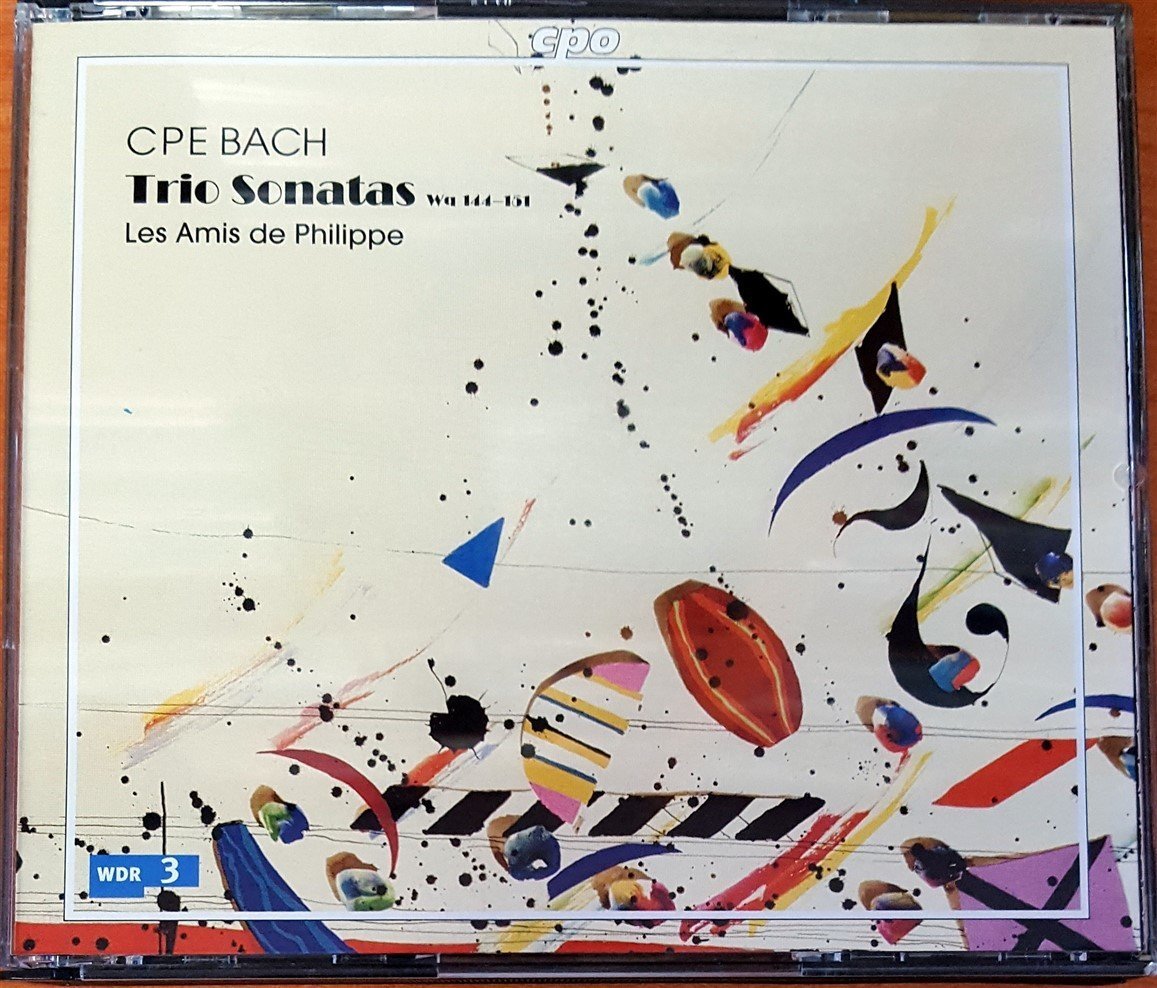 CARL PHILIPP EMANUEL BACH - TRIO SONATAS FOR FLUTE, VIOLIN AND B. C. / LES AMIS DE PHILIPPE (2003) MADE IN GERMANY / CPO 2CD 2.EL