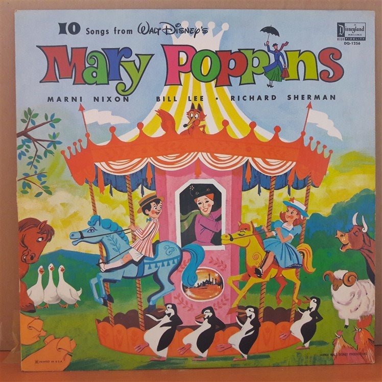 MARY POPPINS - 10 SONGS - WALT DISNEY - LP PLAK 2.EL