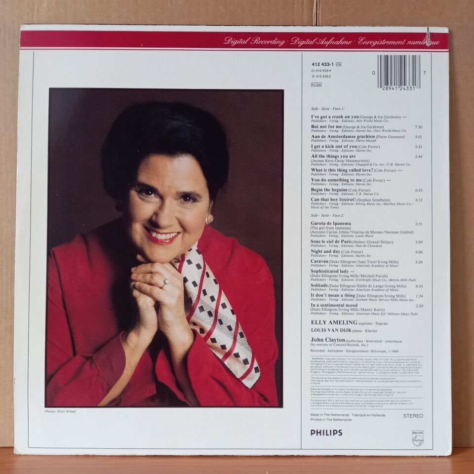 ELLY AMELING – SENTIMENTAL ME / SONGS BY GERSHWIN, ELLINGTON, PORTER (1984) - LP 2.EL PLAK
