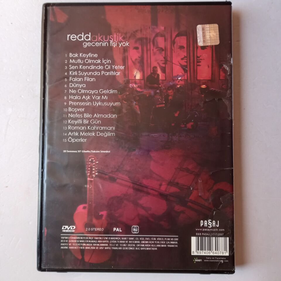 REDD - GECENİN FİŞİ YOK / AKUSTİK - DVD 2.EL