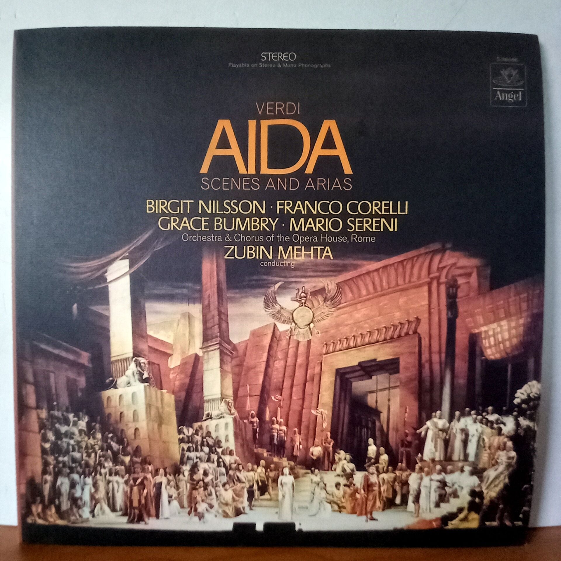 VERDI - AIDA SCENES AND ARIAS / NILSSON, CORELLI, BUMBRY, SERENI, ORCHESTRA & CHORUS OF THE OPERA HOUSE ROME, MEHTA (1970) - LP 2.EL PLAK