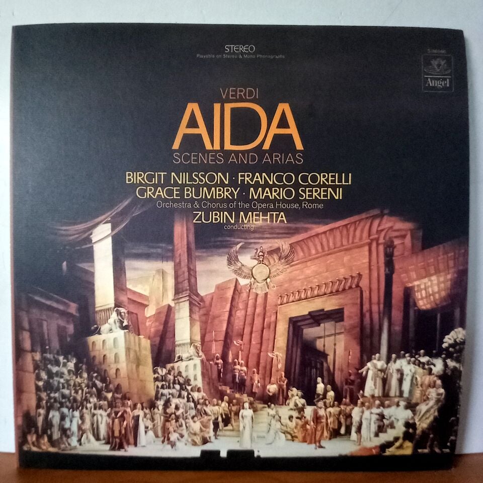 VERDI - AIDA SCENES AND ARIAS / NILSSON, CORELLI, BUMBRY, SERENI, ORCHESTRA & CHORUS OF THE OPERA HOUSE ROME, MEHTA (1970) - LP 2.EL PLAK
