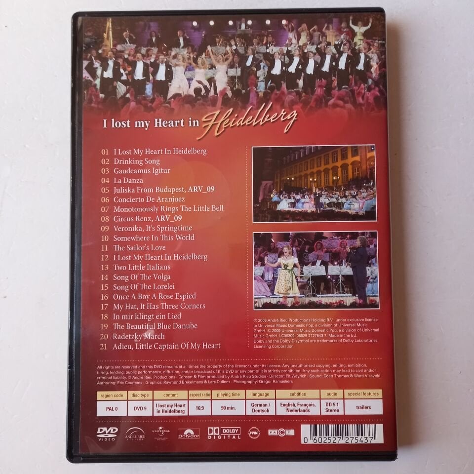 ANDRE RIEU - I LOST MY HEART IN HEIDELBERG - DVD 2.EL