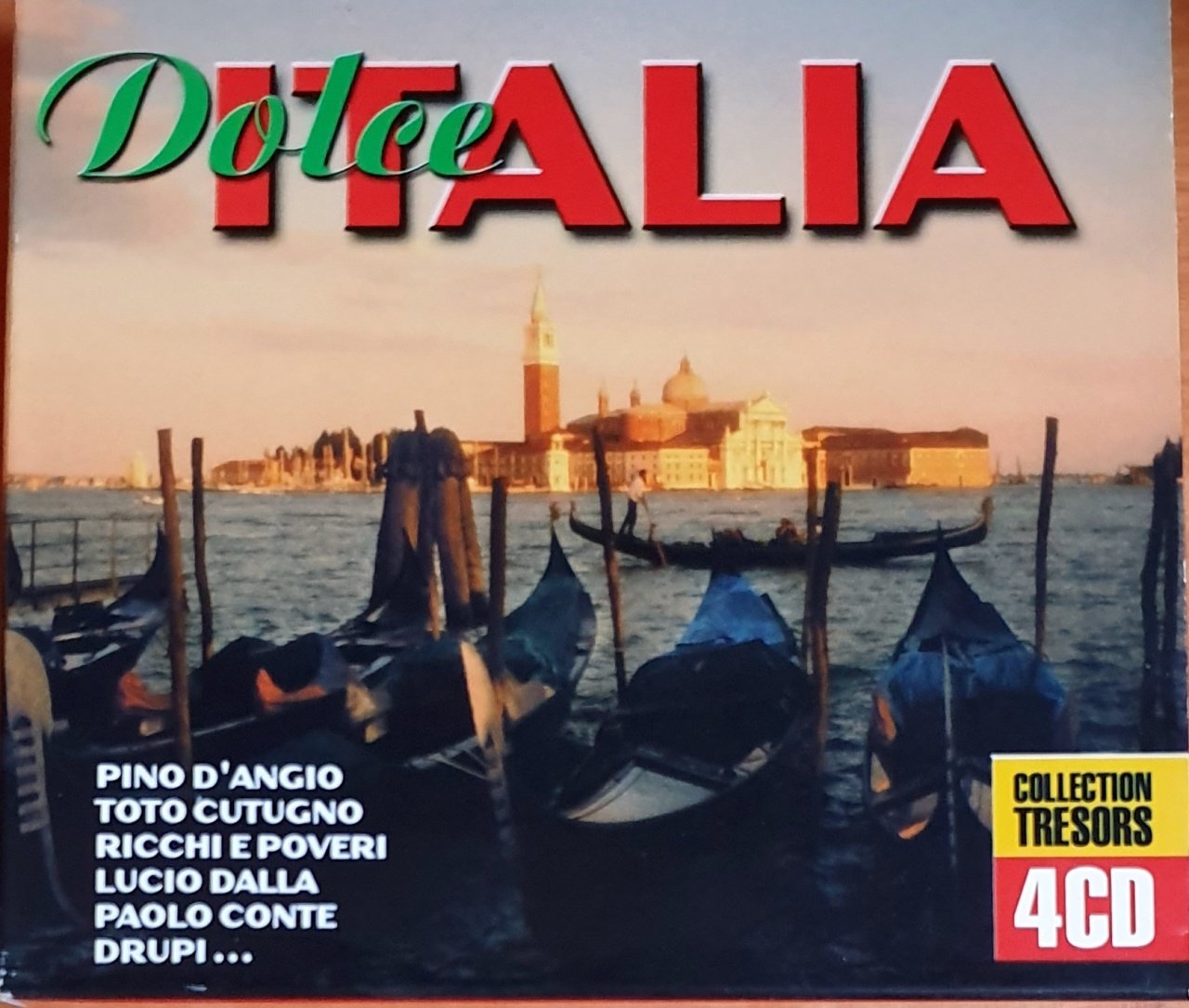 DOLCE ITALIA / PINO D'ANGIO, TOTO CUTUGNO, RICCHIE E POVERI, LUCIO DALLA - 4CD KARIŞIK İTALYANCA 2.EL