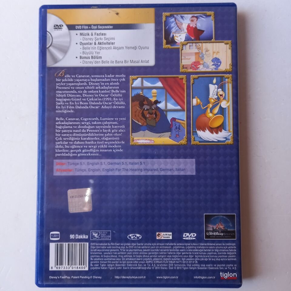 GÜZEL VE ÇİRKİN - BELLE'NİN SİHİRLİ DÜNYASI / ÖZEL VERSİYON - DVD 2.EL
