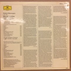 MUSSORGSKY PICTURES AT AN EXHIBITION LAZAR BERMAN CARLO MARIA GIULINI 1981 2.EL PLAK