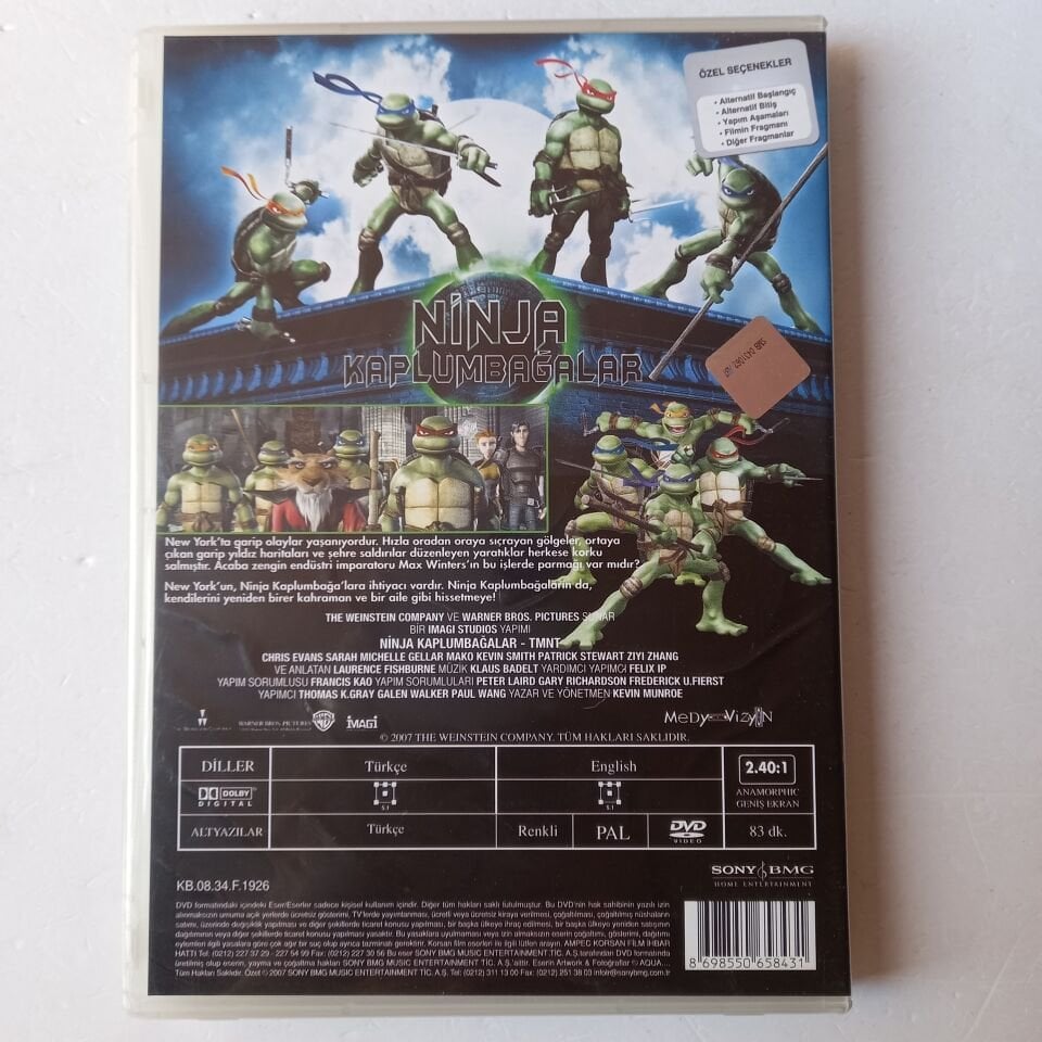 NİNJA KAPLUMBAĞALAR - TMNT - DVD 2.EL