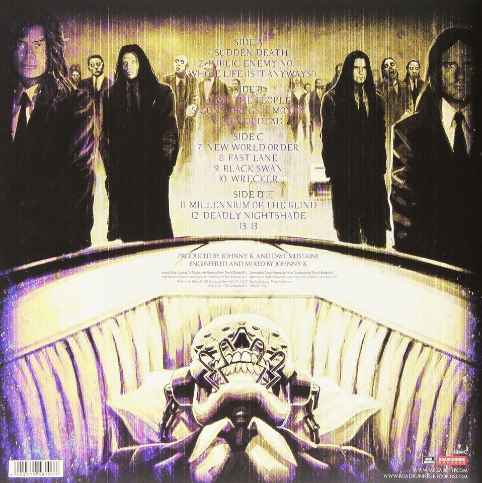 MEGADETH - TH1RT3EN / THIRTEEN (2011) - 2LP 2012 BASIM GATEFOLD SIFIR PLAK