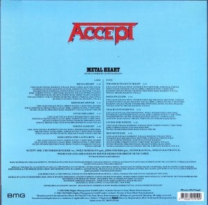 ACCEPT - METAL HEART (1985) - LP 180GR 2019 EDITION SIFIR PLAK