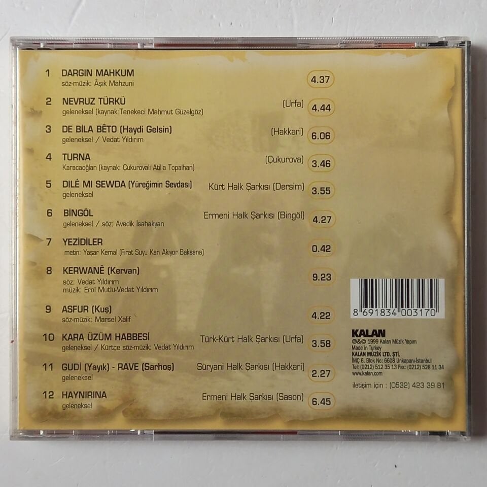 KARDEŞ TÜRKÜLER – DOĞU (1999) - CD 2.EL