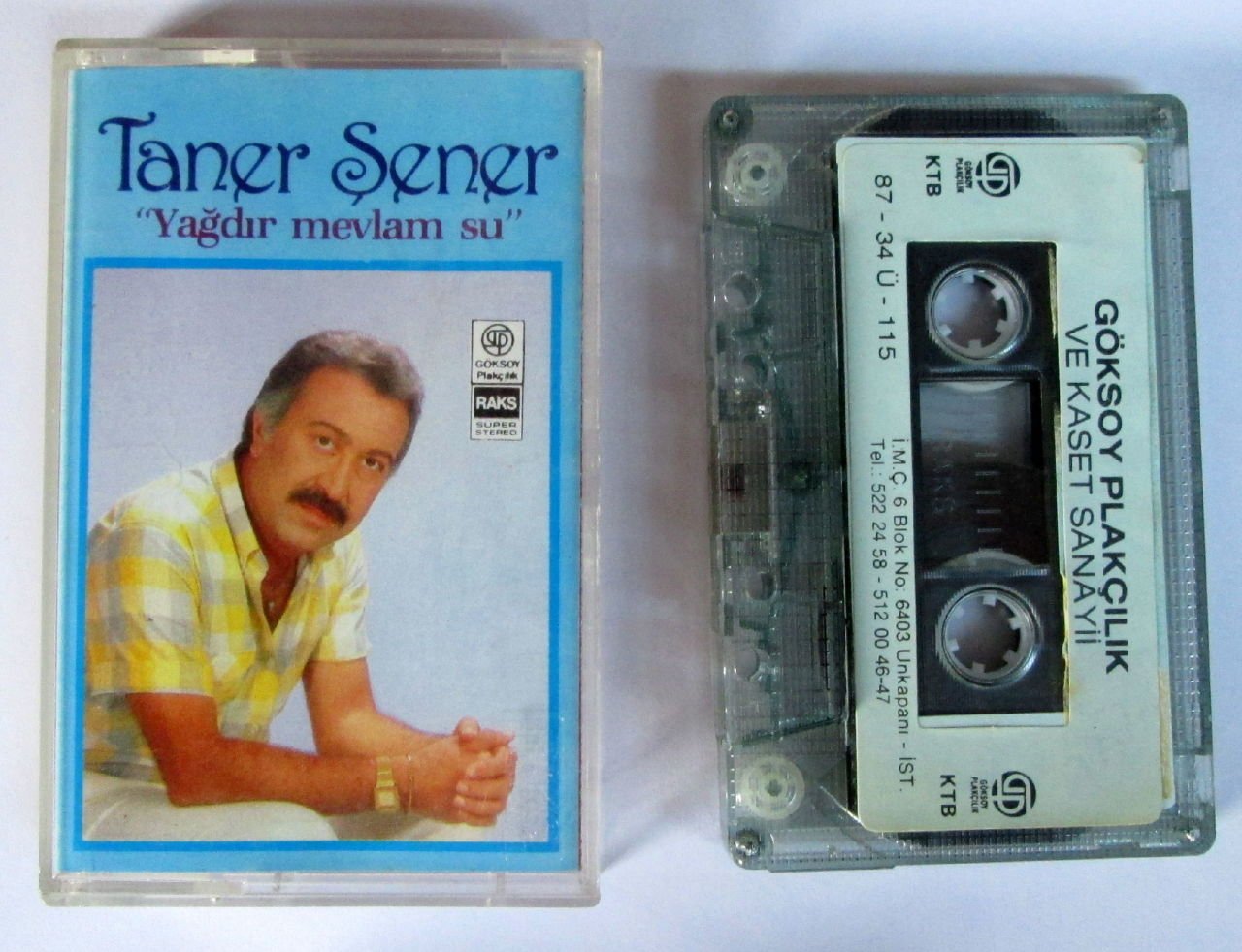 TANER ŞENER - YAĞDIR MEVLAM SU - KASET 2.EL