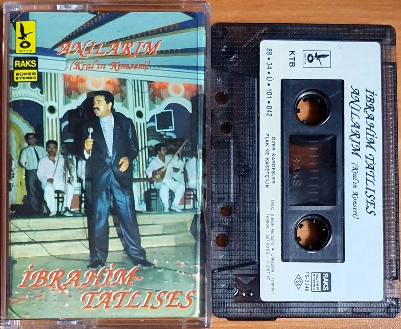 İBRAHİM TATLISES - ANILARIM / KRAL'IN KONSERİ (1989) - KASET ÖZER KARDEŞLER 2.EL