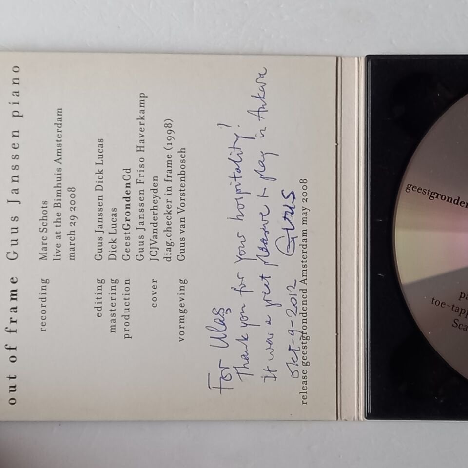GUUS JANSSEN – OUT OF FRAME (2008) - İSME İMZALI CD 2.EL
