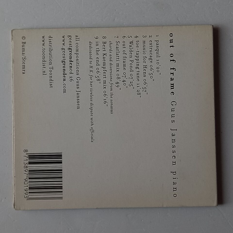 GUUS JANSSEN – OUT OF FRAME (2008) - İSME İMZALI CD 2.EL