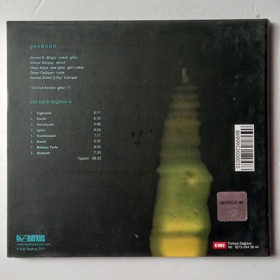 GEVENDE – SEN BALIK DEĞİLSİN Kİ (2011) - CD 2.EL