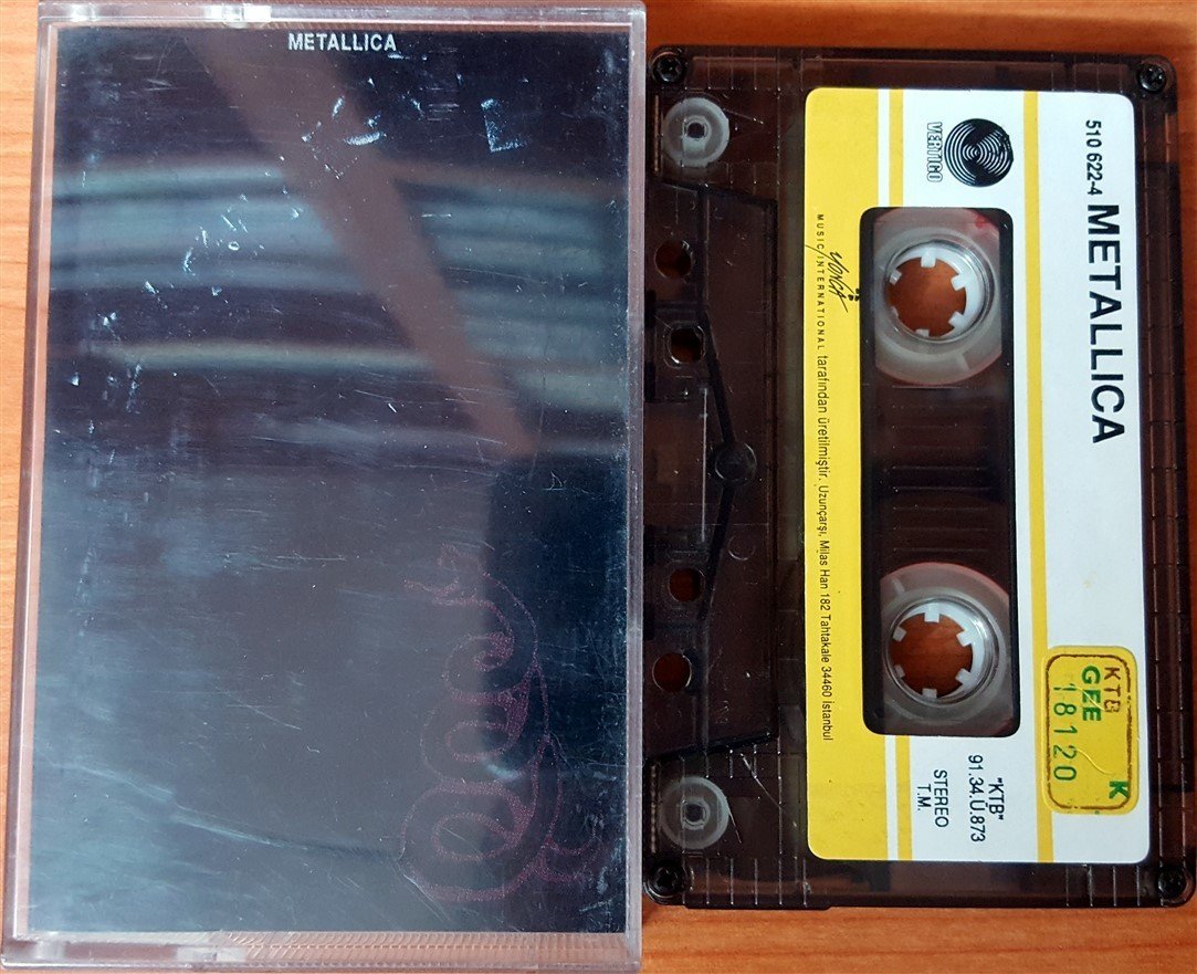 METALLICA - METALLICA (1991) YONCA CASSETTE MADE IN TURKEY ''USED'' PAPER LABEL