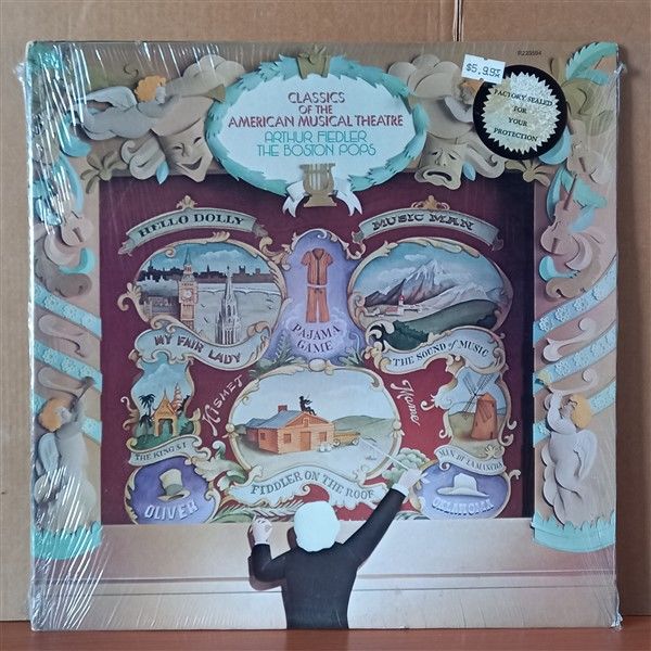 ARTHUR FIEDLER, THE BOSTON POPS – CLASSICS OF THE AMERICAN MUSICAL THEATRE, VOL. 1 (1977) - 2LP DÖNEM BASKISI SIFIR PLAK
