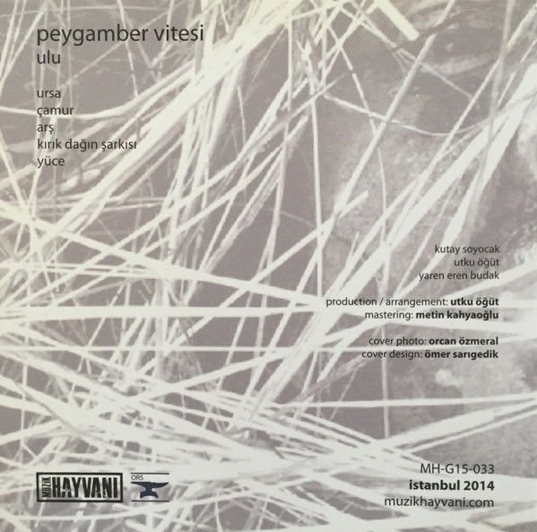 PEYGAMBER VİTESİ - ULU [KUTAY SOYOCAK, UTKU ÖĞÜT, YAREN EREN BUDAK] (2014) - CD-R CARDSLEEVE 2.EL