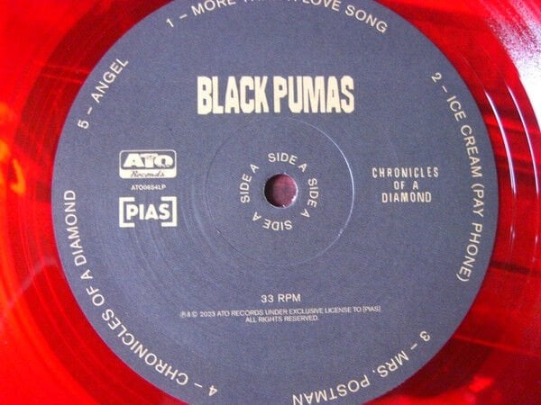 BLACK PUMAS - CHRONICLES OF A DIAMOND (2023) - LP TRANSPARENT RED COLOURED RENKLİ SIFIR PLAK