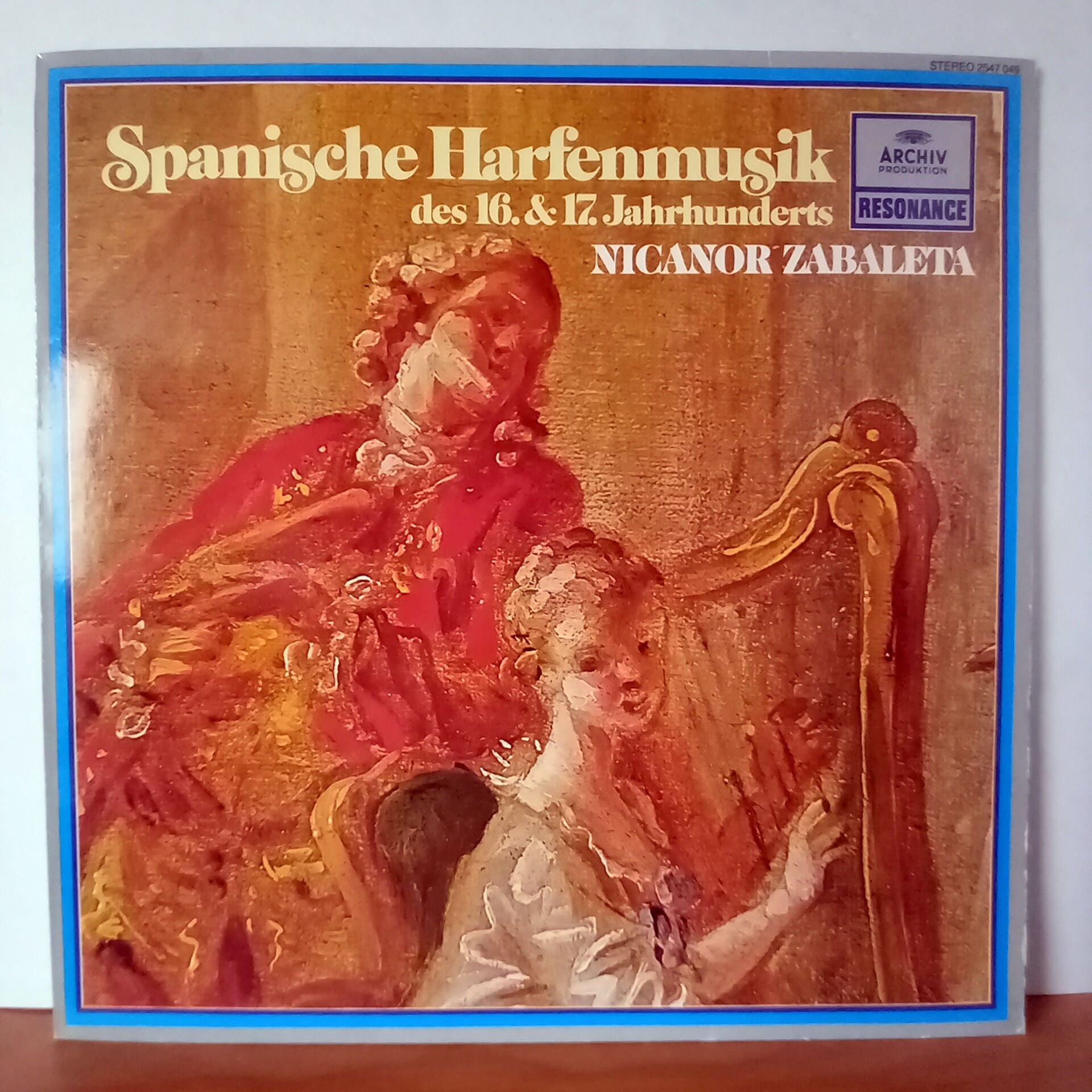 SPANISCHE HARFENMUSIK DES 16. UND 17. JAHRHUNDERTS / NICANOR ZABALETA (1970) - LP 2.EL PLAK