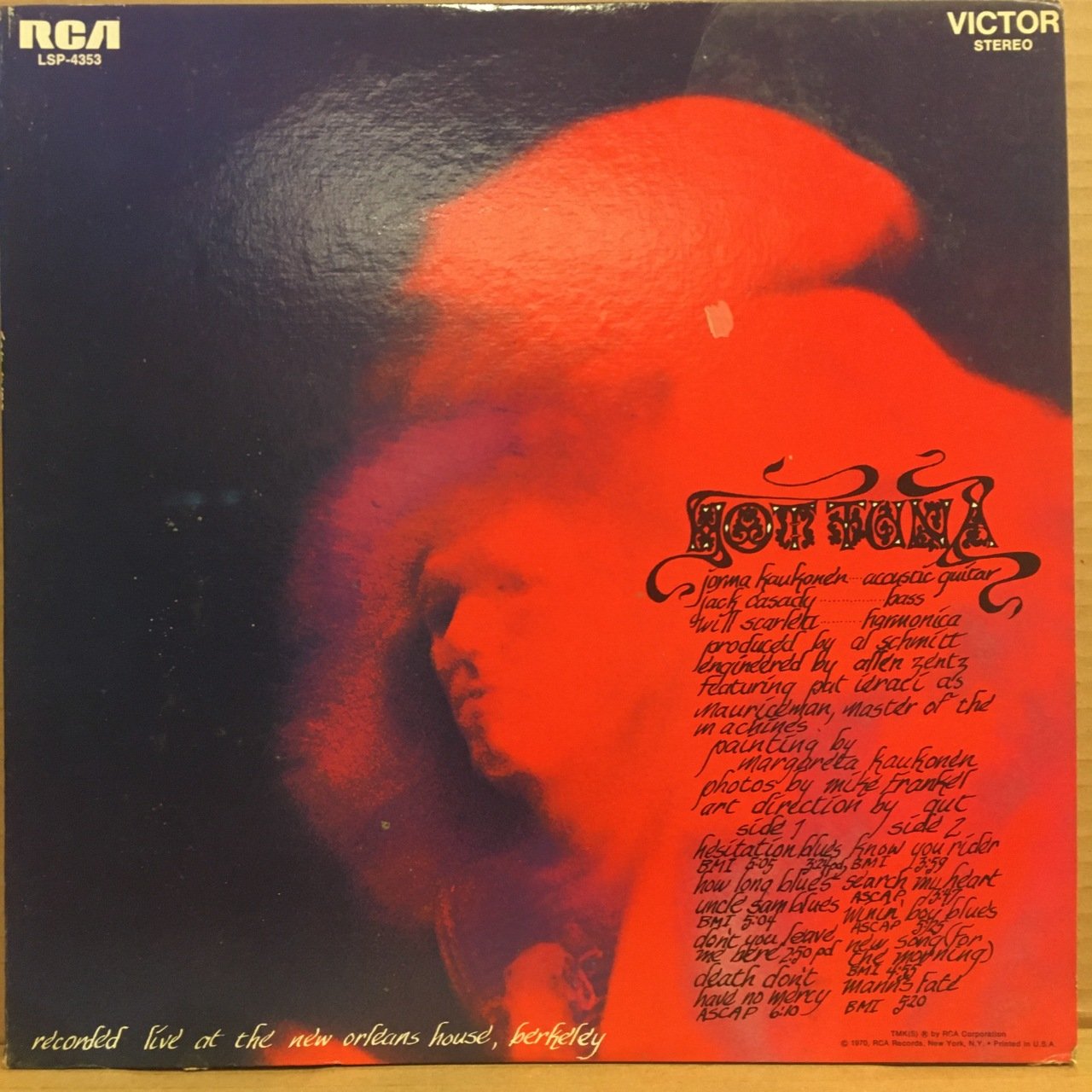 HOT TUNA - HOT TUNA (LIVE AT THE NEW ORLEANS HOUSE) (1970) - 2.EL PLAK