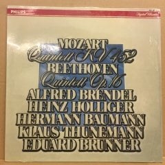 MOZART QUINTETT KV 452 / BEETHOVEN QUINTETT OP.16 ALFRED BRENDEL 2.EL PLAK