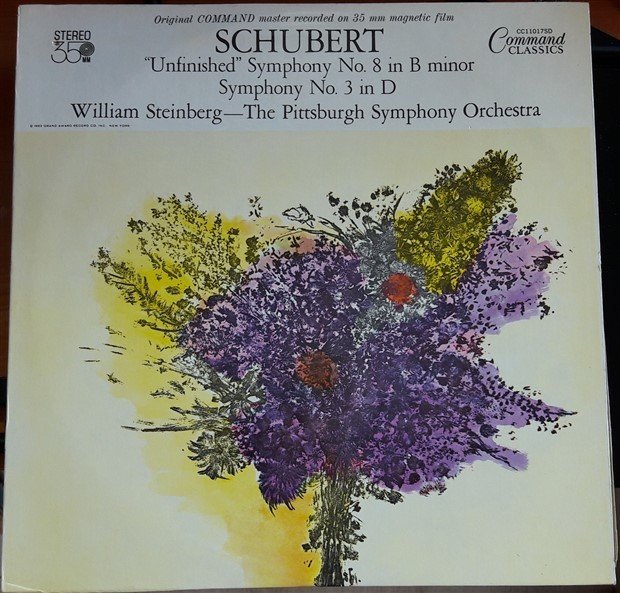 SCHUBERT SYMPHONY NO:8 & 3 THE PITTSBURGH SYMPHONY ORCHESTRA WILLIAM STEINBERG - LP 2.EL