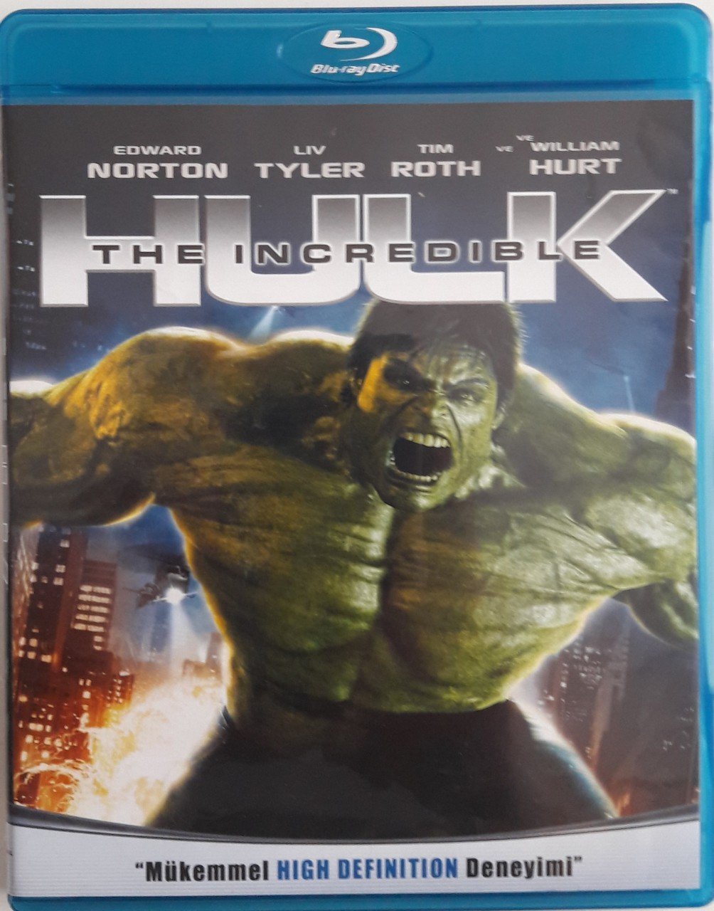 THE INCREDIBLE HULK - EDWARD NORTON - LIV TYLER - TIM ROTH - WILLIAM HURT - MARVEL - BLU-RAY 2.EL
