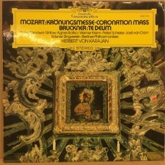 MOZART CORONATION MASS / BRUCKNET TE DEUM BERLIN PHIL. KARAJAN 1976 2.EL PLAK