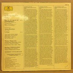 MOZART CORONATION MASS / BRUCKNET TE DEUM BERLIN PHIL. KARAJAN 1976 2.EL PLAK