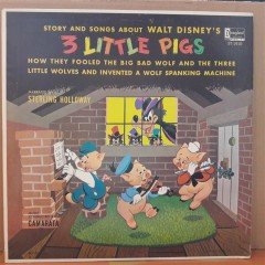 3 LITTLE PIGS (1961) - WALT DISNEY - LP PLAK 2.EL