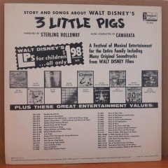3 LITTLE PIGS (1961) - WALT DISNEY - LP PLAK 2.EL