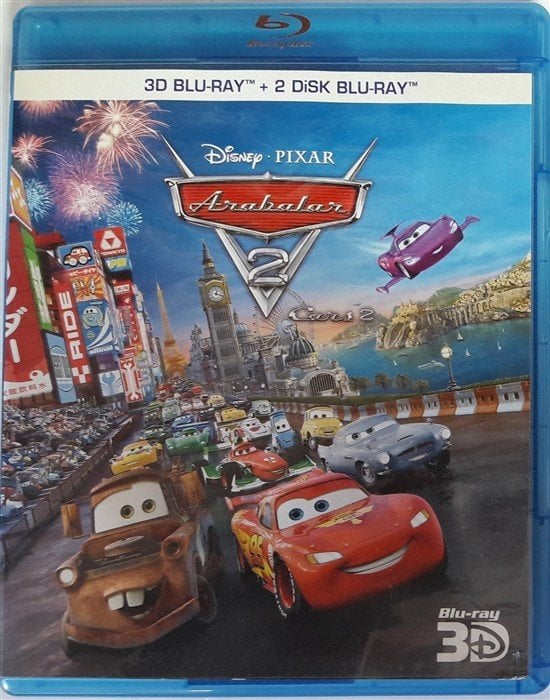 ARABALAR 2 - THE CARS 2 - DISNEY PIXAR ANİMASYON - 3D+2BLU-RAY 2.EL