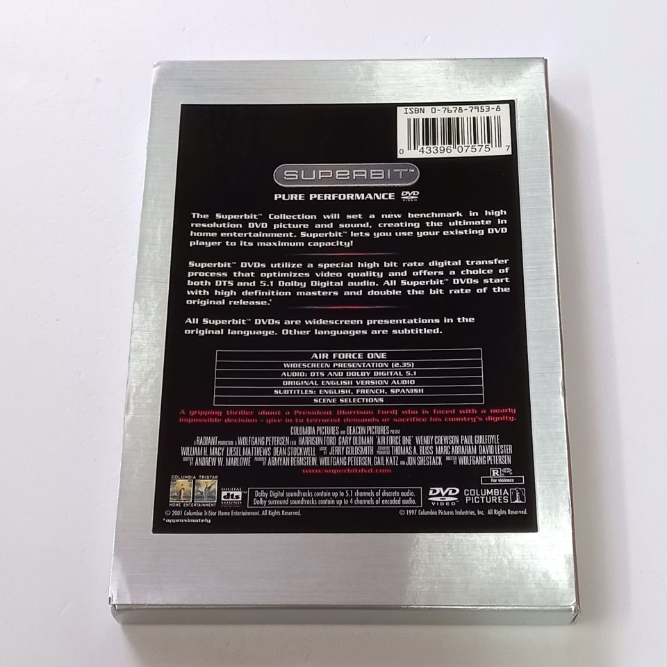 AIR FORCE ONE - HARRISON FORD, GARY OLDMAN - YÖN.: WOLFGANG PETERSEN - DVD SUPERBIT COLLECTION SLIPCASE 2.EL 1. BÖLGE TR ALTYAZI YOKTUR