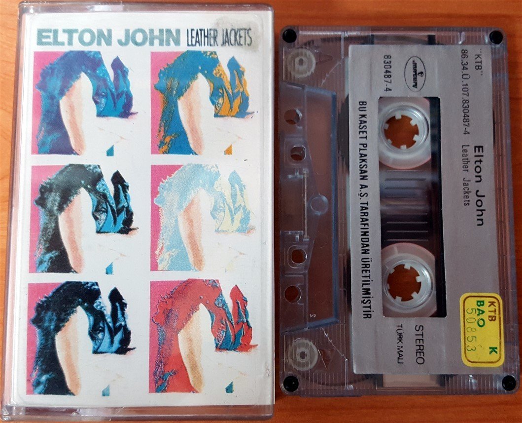 ELTON JOHN - LEATHER JACKETS (1986) PLAKSAN CASSETTE MADE IN TURKEY ''USED''