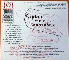 COPERNICUS - CIPHER AND DECIPHER (2011) NEVERMORE INC. CD 2.EL