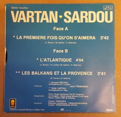 SYLVIE VARTAN & MICHEL SARDOU - LA PREMIERE FOIS QU'ON S'AIMERA / L'ATLANTIQUE (1983) - 7'' 45 DEVİR 2.EL PLAK