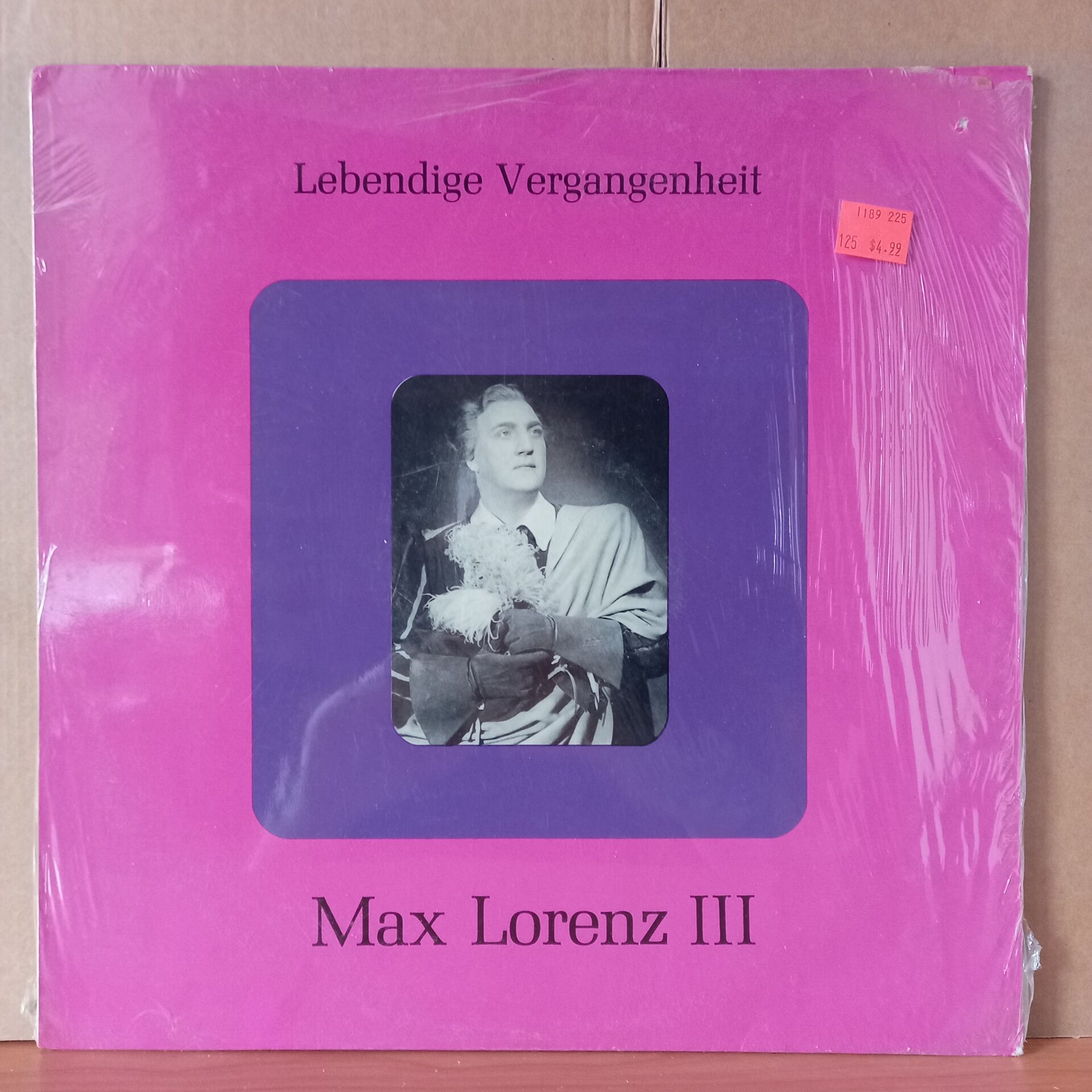 MAX LORENZ III / LEBENDIGE VERGANGENHEIT - LP DÖNEM BASKISI SIFIR PLAK