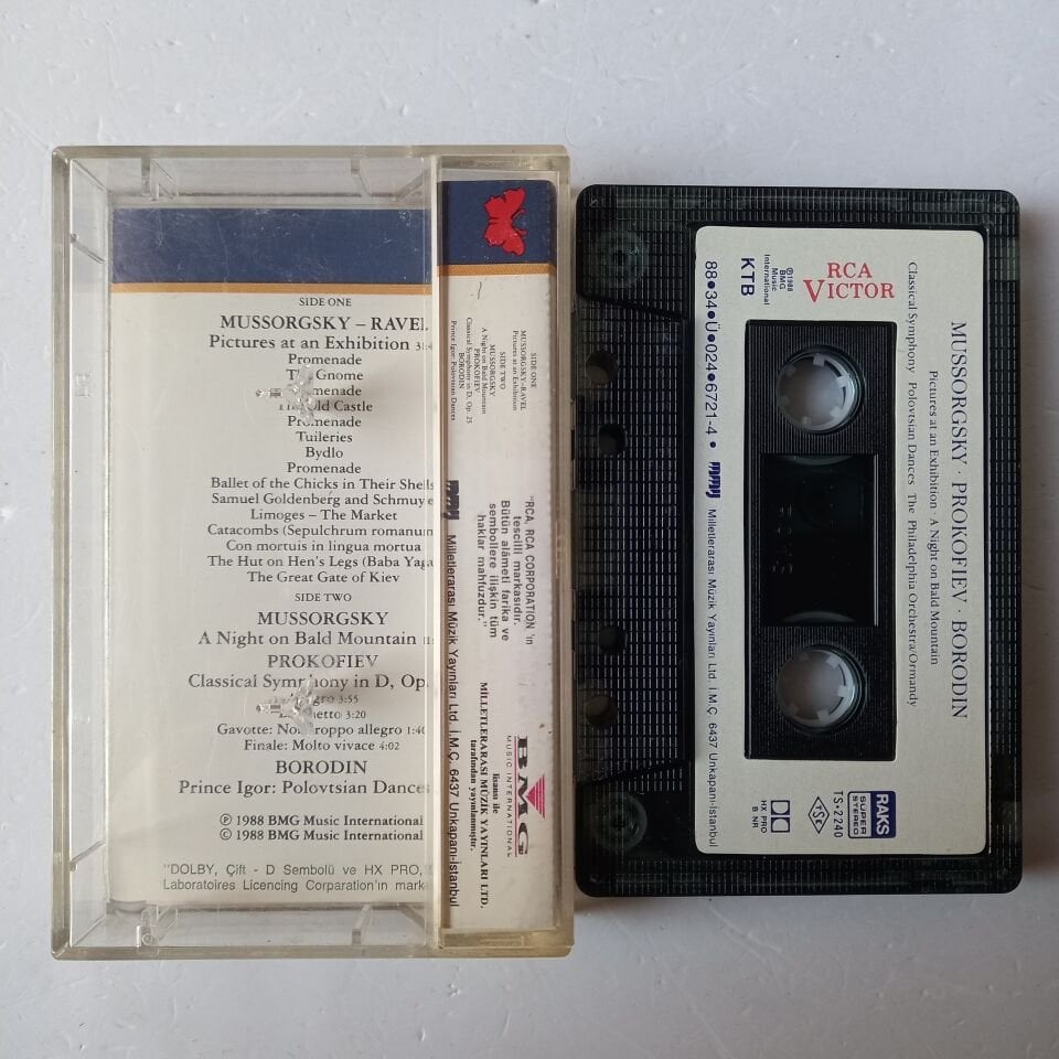 MODEST MUSSORGSKY, SERGEI PROKOFIEV, ALEXANDER BORODIN – PICTURES AT AN EXHIBITION / NIGHT ON BALD MOUNTAIN / CLASSICAL SYMPHONY / POLOVTSIAN DANCES (1988) - KASET 2.EL