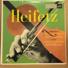 KORNGOLD VIOLIN CONCERTO / LALO SYMPHONIE ESPAGNOLE, JASCHA HEIFETZ (1954) REISSUE MONO 2.EL PLAK